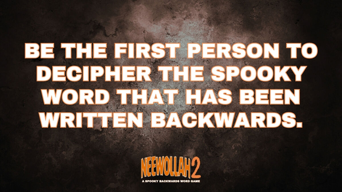 Neewollah 2: A Spooky Backwards Word Game image number null